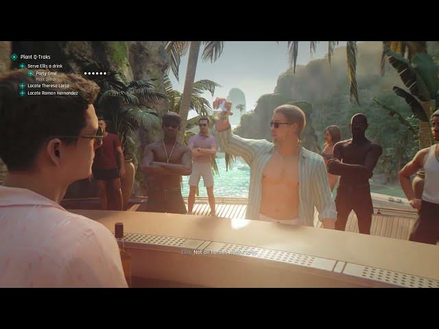 Video thumbnail for 007 First Light - Time To Die: Party Time: Serve Ellis White a Drink: Find Bar Keys | Plant Q-Track