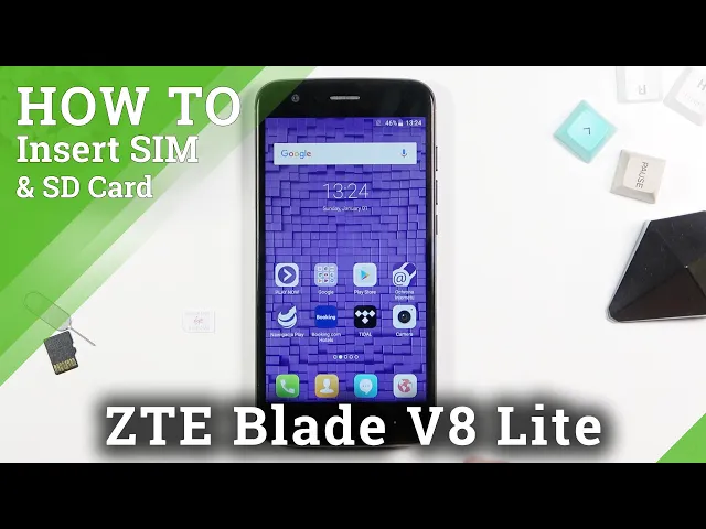 Video thumbnail for How to Insert SIM and SD Card into ZTE Blade V8 Lite – Find Slot For SIM and SD Cards