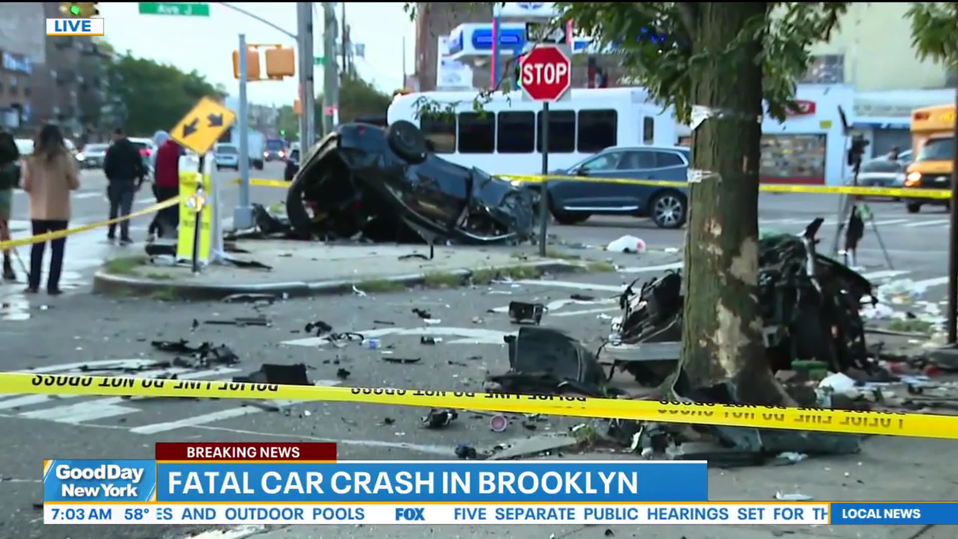 'Video thumbnail for Driver killed after vehicle crash in Brooklyn'