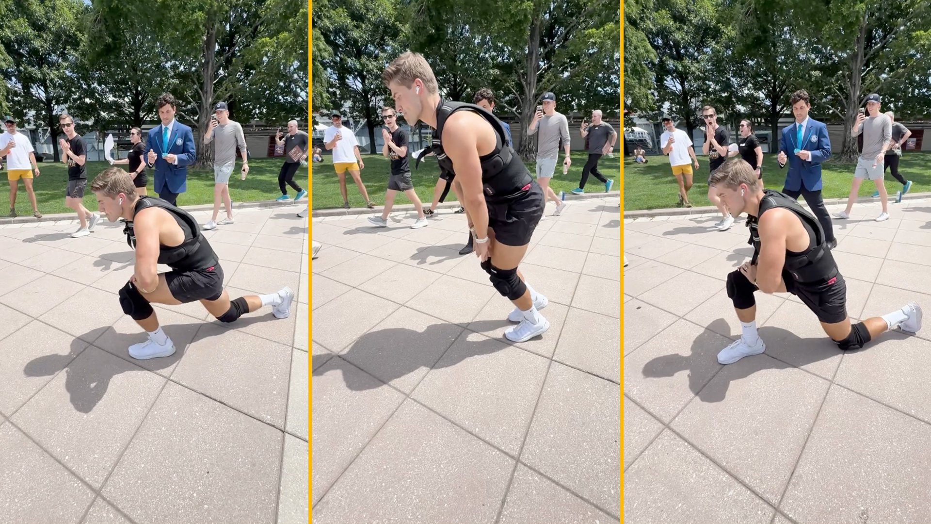Video thumbnail for Most lunges carrying a 20lb pack in one minute (male) - 71 by Austin Head