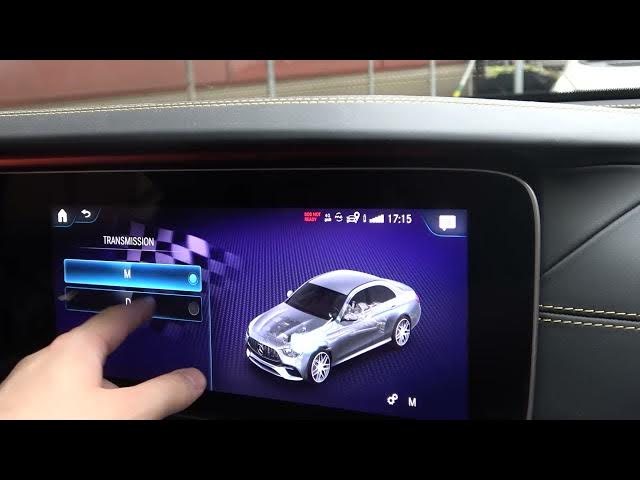 Video thumbnail for How to Change to Manual Gear Change in Mercedes AMG E63 S 4MATIC+ Transmission Settings - Track Mode