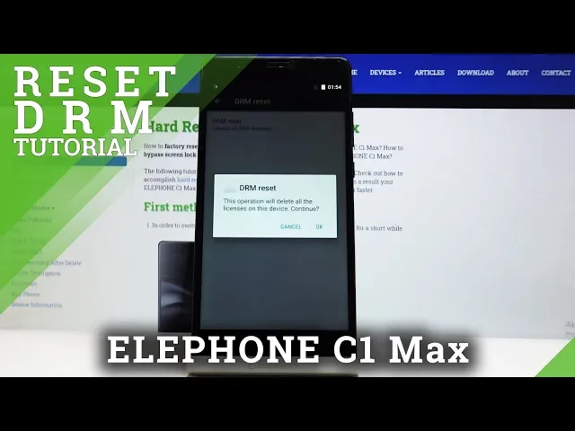 Video thumbnail for How to Reset Digital Right Management in ELEPHONE C1 Max – Clear Licenses