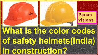 'Video thumbnail for What are the color codes for safety helmets used in construction projects?'