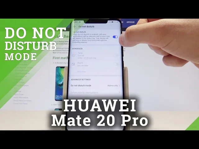 Video thumbnail for How to Enable Do Not Disturb on HUAWEI Mate 20 Pro - Mute Sounds / Choose Priority Rules