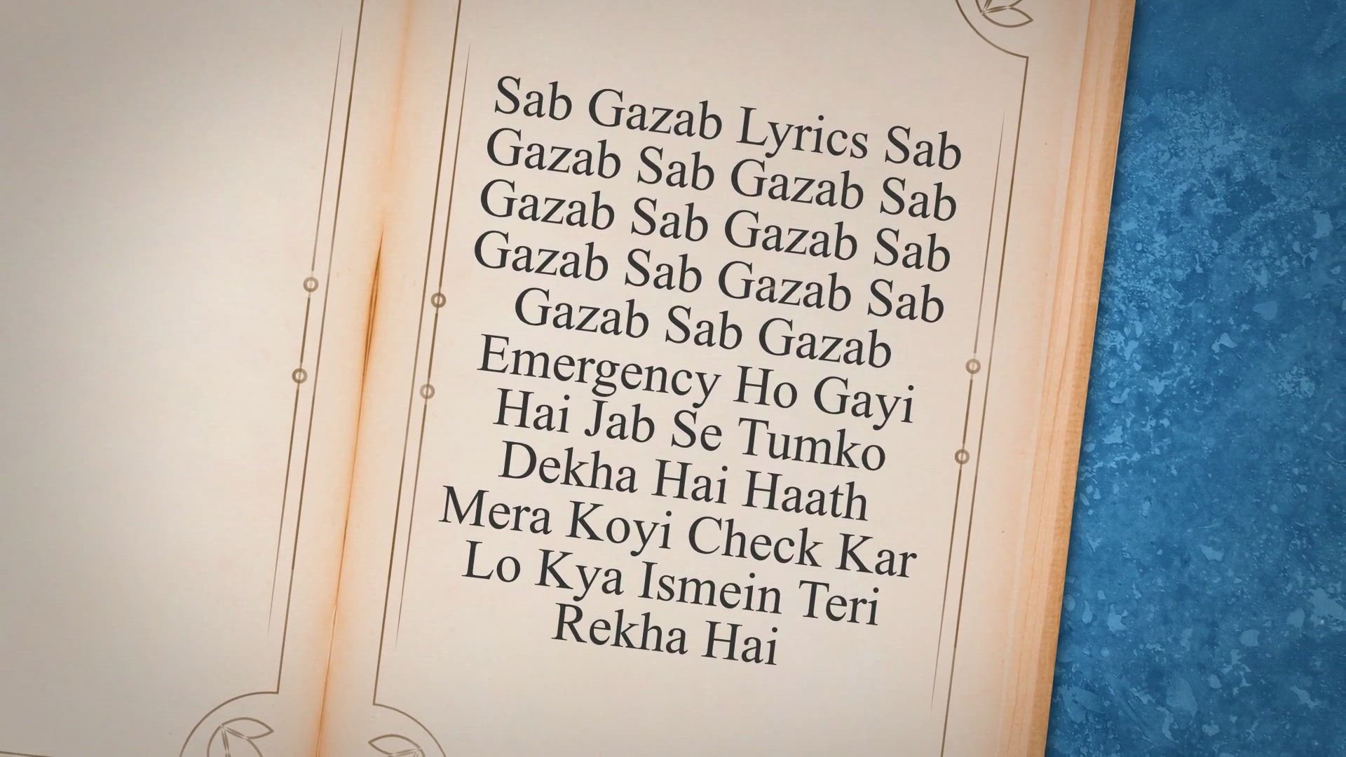Video thumbnail for Sab Gazab Lyrics - Badshah