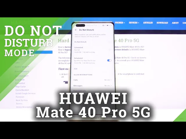 Video thumbnail for How to Activate Do Not Disturb Mode in HUAWEI Mate 40 Pro – Silent Mode