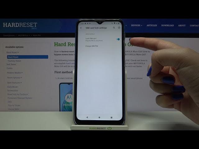 Video thumbnail for How to Remove SIM PIN from SIM Card in Motorola Moto G10?