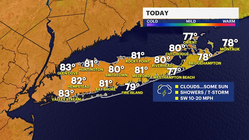 Video thumbnail for STORM WATCH: Tracking showers and chance of thunderstorms on Long Island