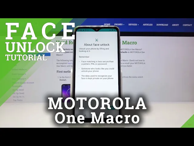 Video thumbnail for How to Set Up Face Unlock in MOTOROLA One Macro – Face Recognition
