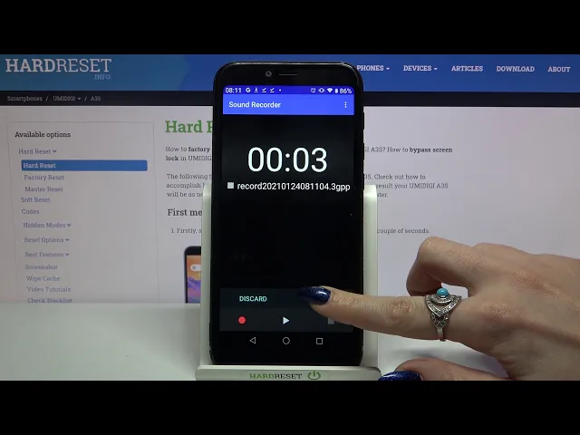 Video thumbnail for UMIDIGI A3S and Voice Recorder App Activating - Record Sounds
