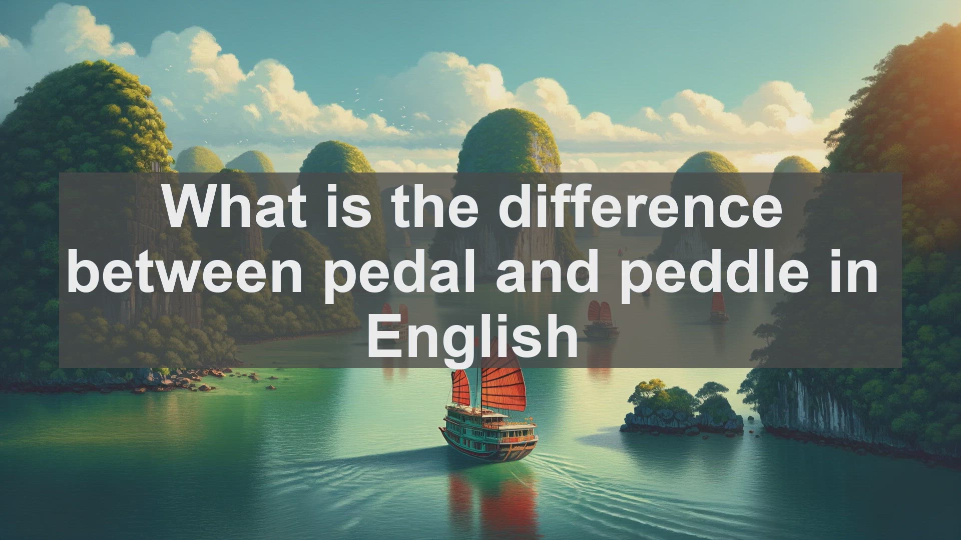 'Video thumbnail for What is the difference between pedal and peddle in English?'