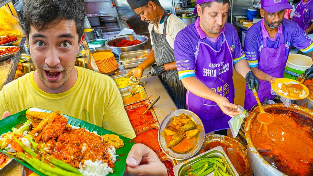 Video thumbnail for Penang's Century Old Street Food 103 Year Old Tamil Apom & UNLIMITED Curry in Malaysia!