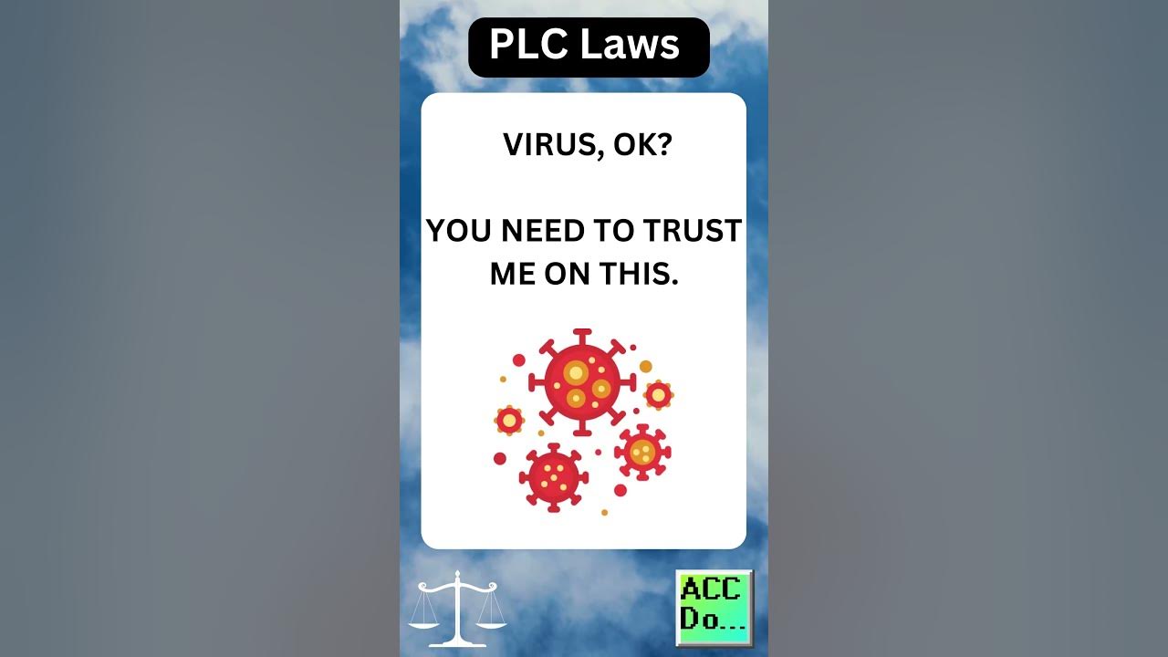 'Video thumbnail for PLC Laws #33.2 - LOOK, IT REALLY HASN'T GOT A VIRUS'