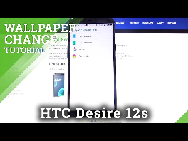 Video thumbnail for How to Set Up new Screen Wallpaper - Display Look on HTC Desire 12s