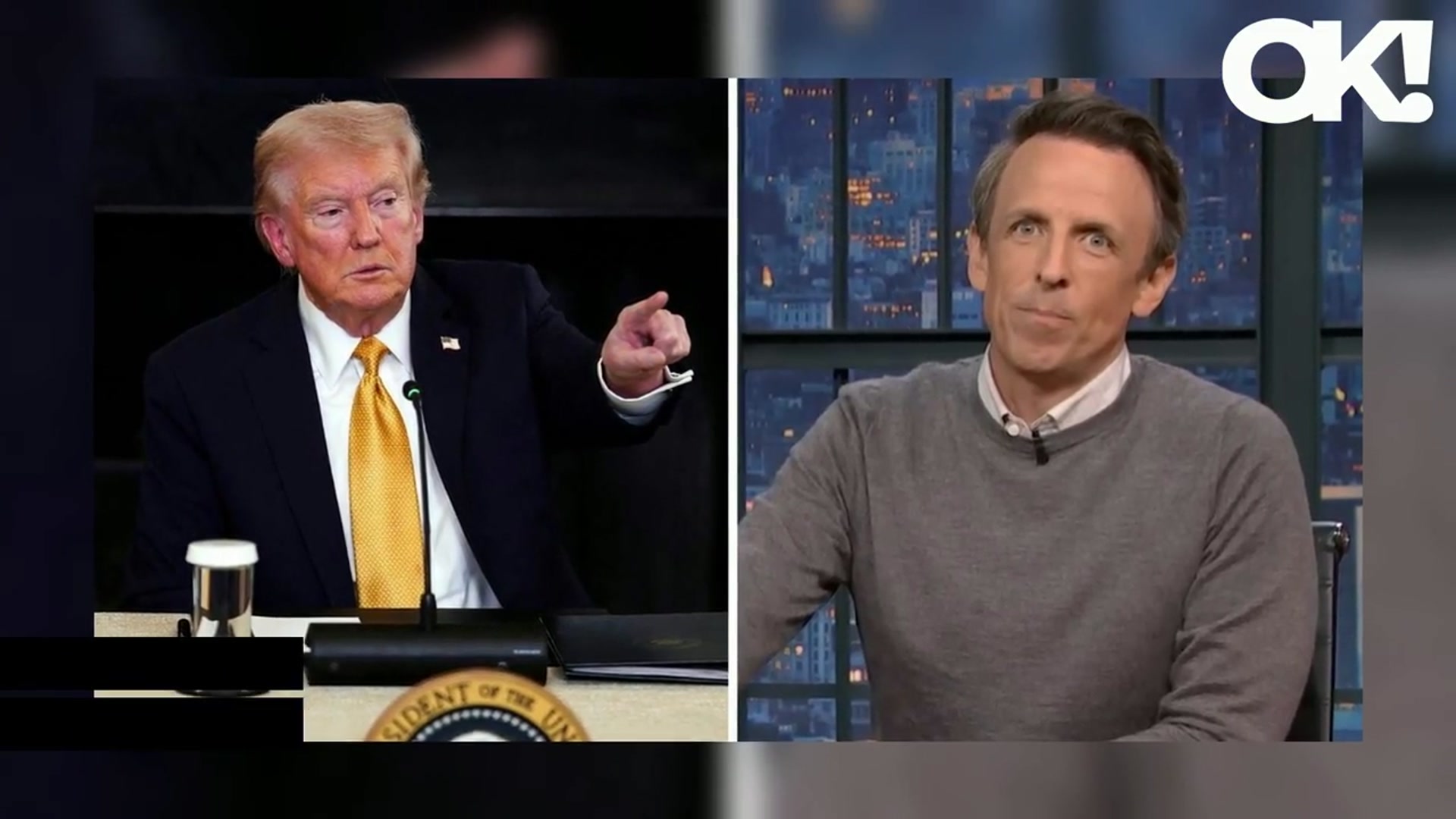 'Video thumbnail for President Donald Trump Drags 'Deranged Lunatic' Seth Meyers as He Calls His Show 'Illegal''