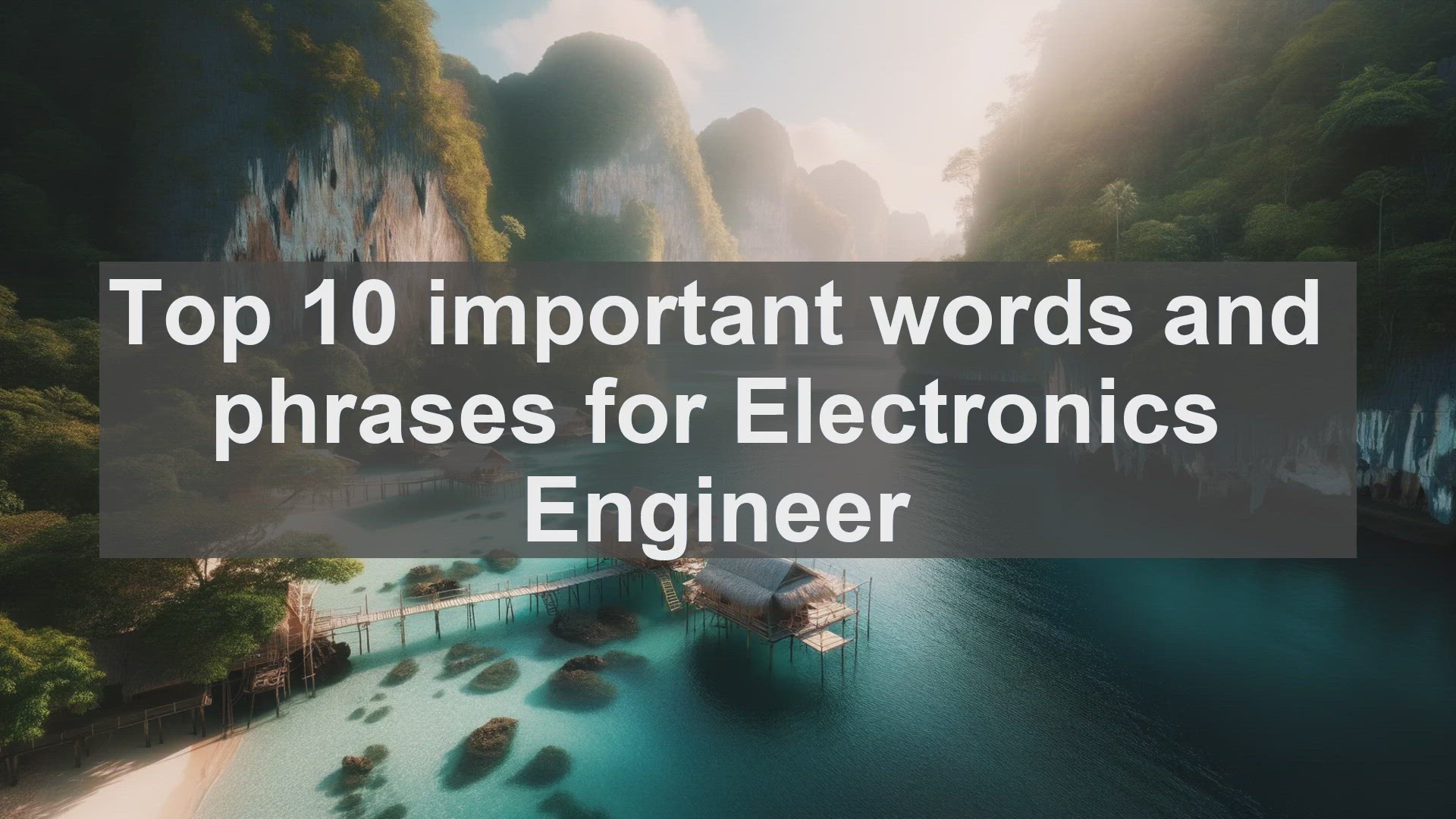 'Video thumbnail for Top 10 important words and phrases for Electronics Engineer'