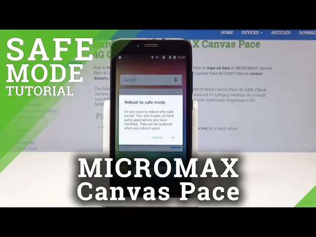 Video thumbnail for How to Enable Safe Mode in MICROMAX Canvas Pace - Disable Third-Part Apps