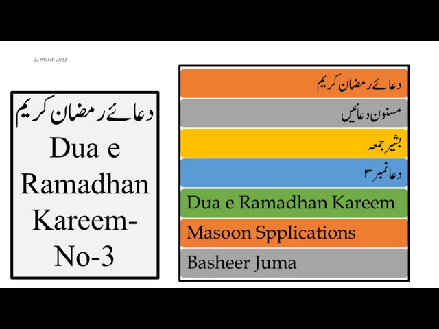 Video thumbnail for Dua 03 Help Video Basheer Juma