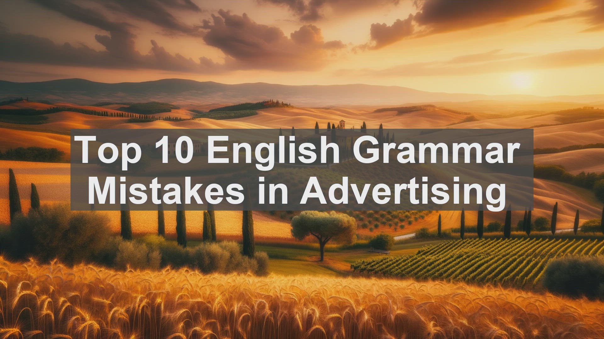 'Video thumbnail for Top 10 English Grammar Mistakes in Advertising'