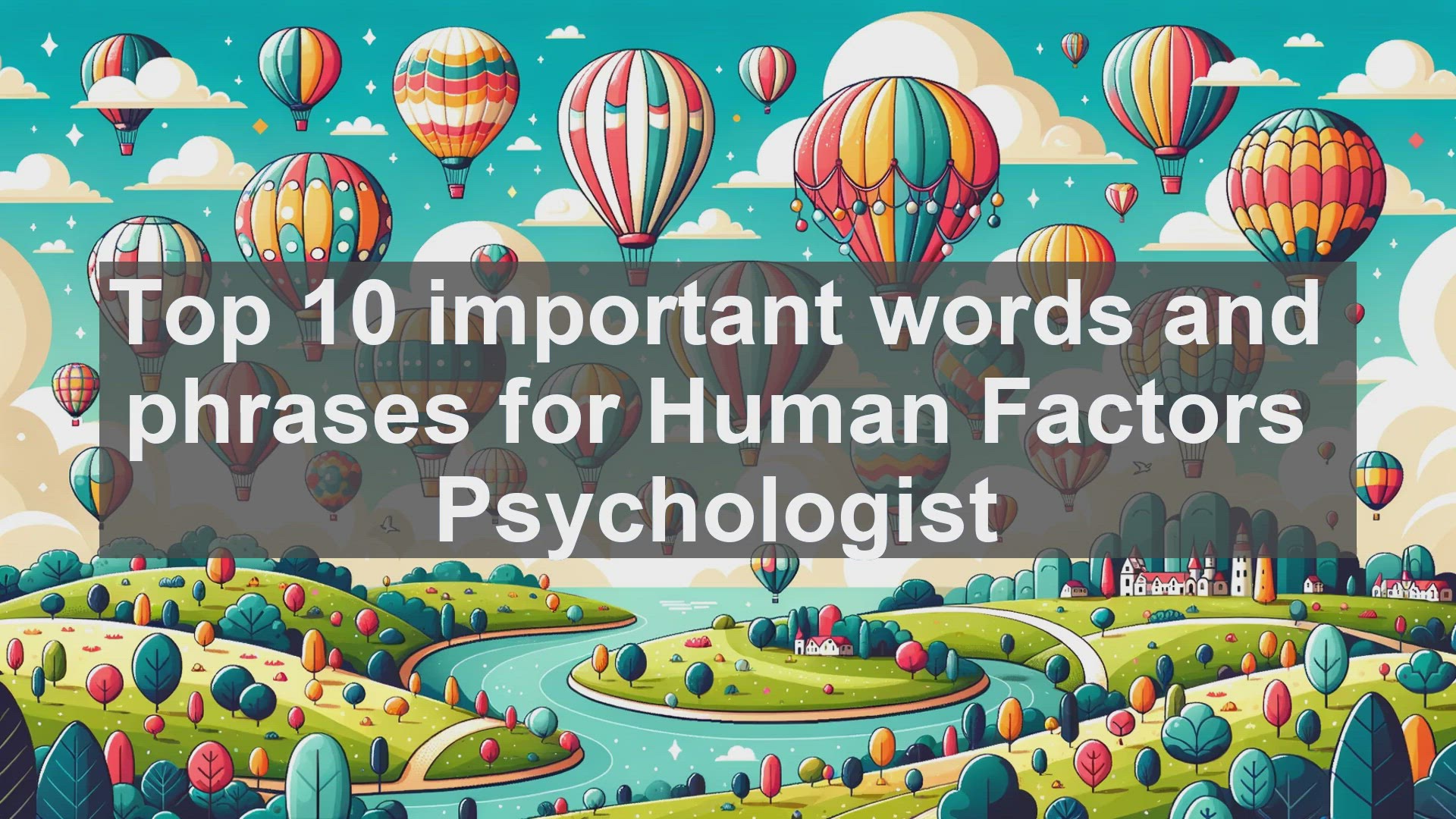 'Video thumbnail for Top 10 important words and phrases for Human Factors Psychologist'