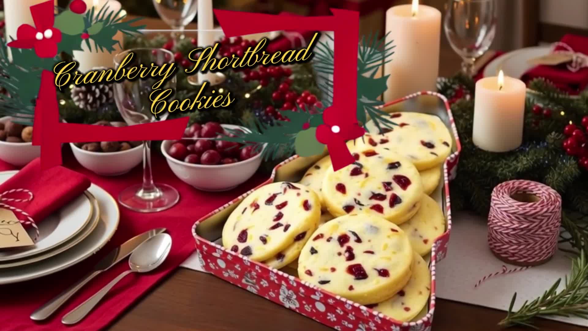 Video thumbnail for Buttery Cranberry Shortbread Cookies Recipe | Easy Holiday Treats