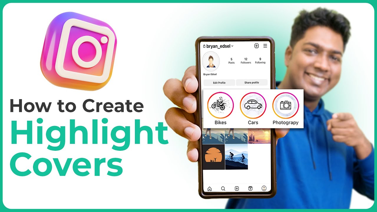 'Video thumbnail for How To Create Instagram Story Highlight Covers - 2023'