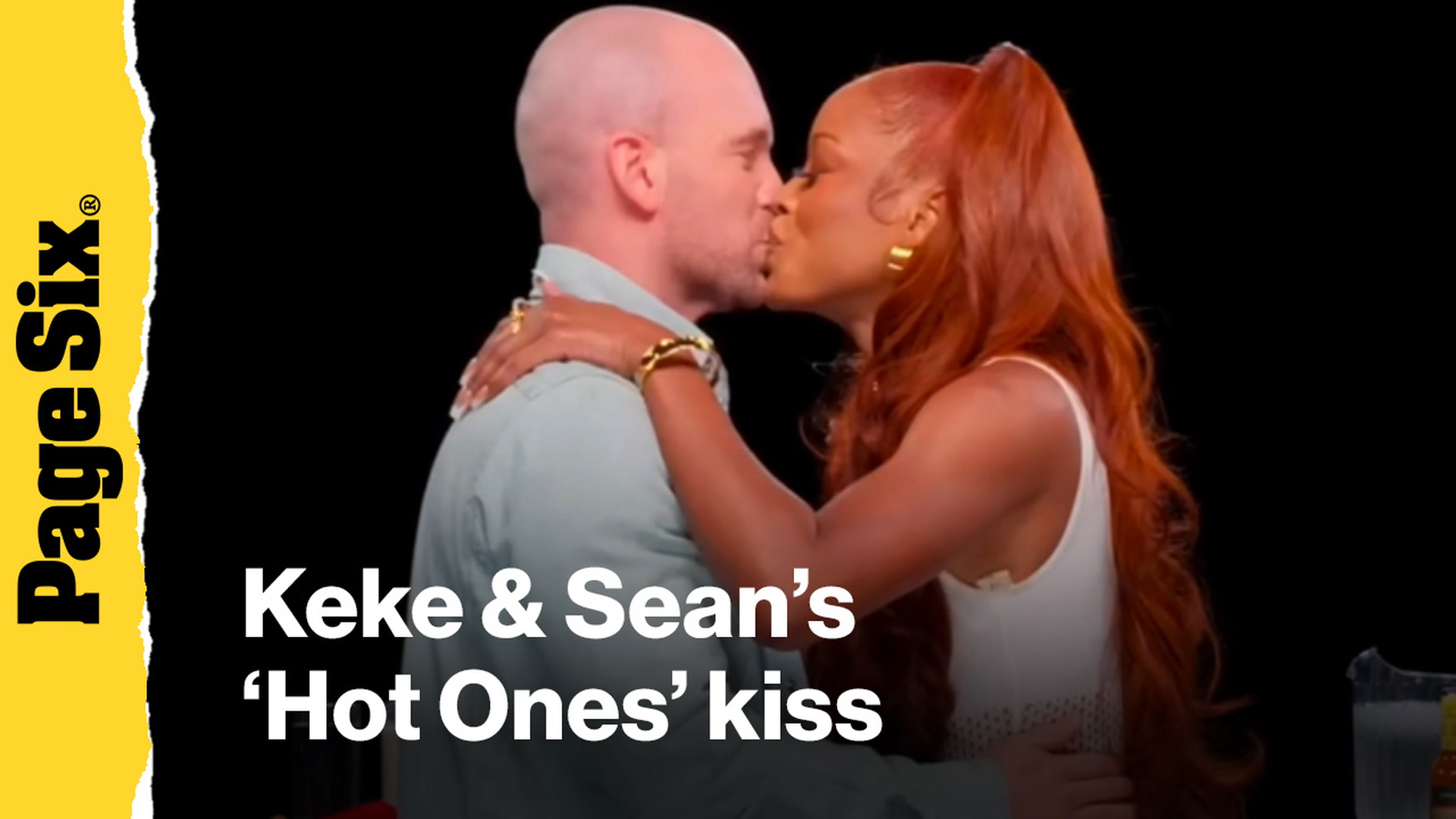 'Video thumbnail for Keke Palmer kisses 'Hot Ones' host Sean Evans & more spicy celeb news'