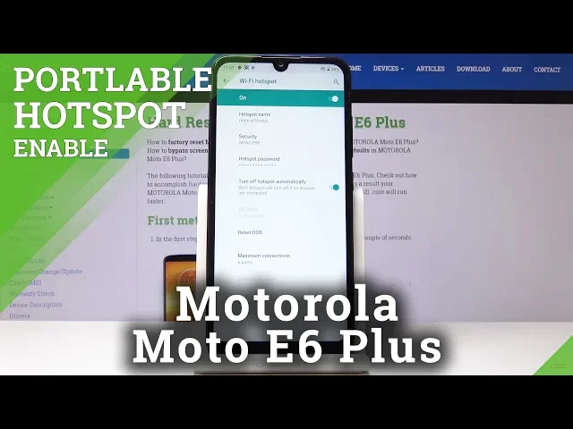 Video thumbnail for How to Set Motorola Moto E6 Plus as Mobile Router - Portable Hotspot / Network Sharing