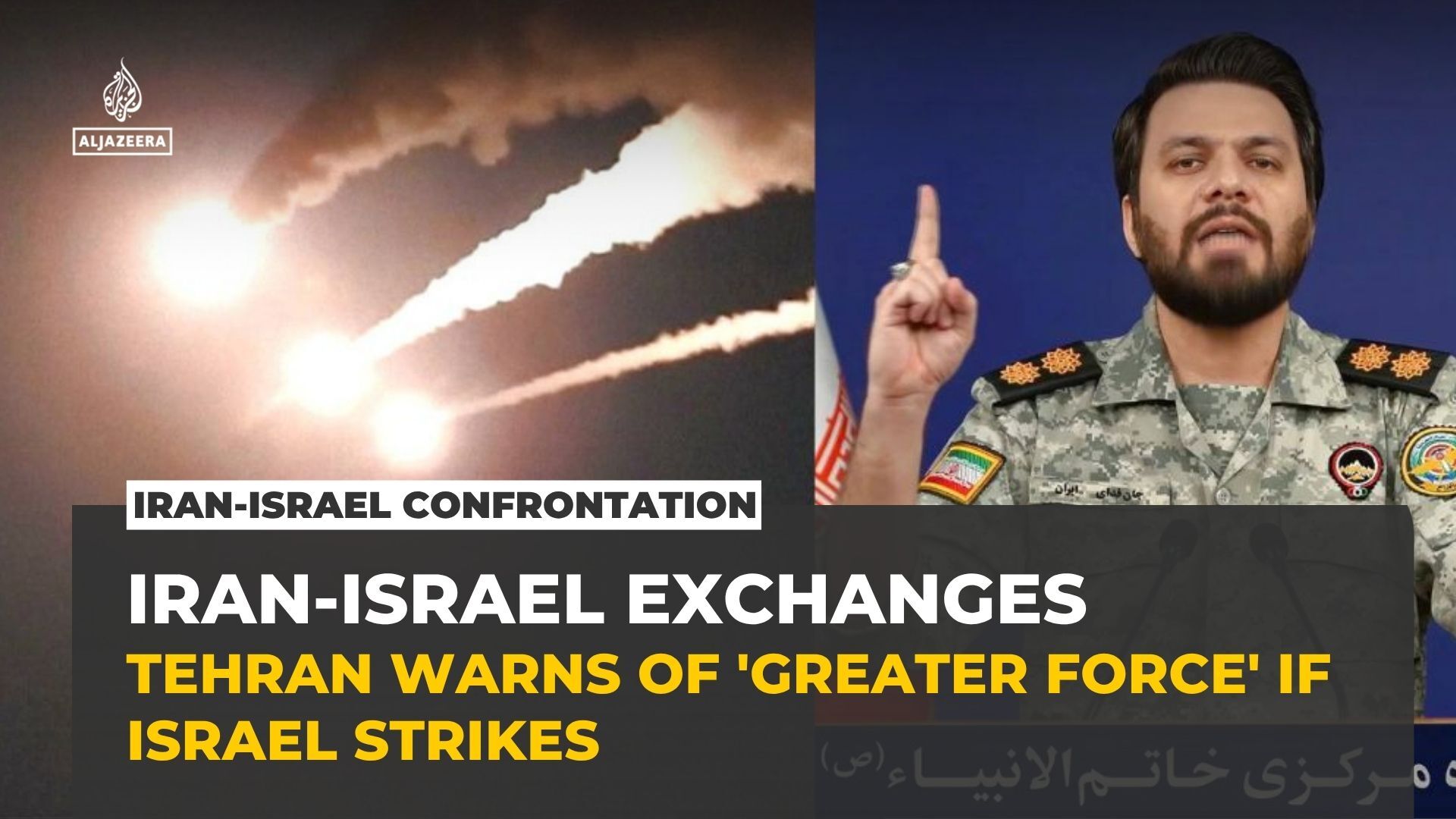 Video thumbnail for Iran fires missiles at Israel after Beirut attack ‘crossed all red lines’