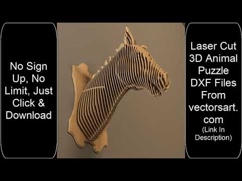 Video thumbnail for Laser Cut 3D Animal Puzzle DXF Files Free Download From vectorsart com