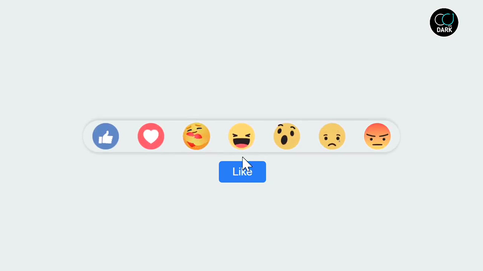 'Video thumbnail for Facebook Emoji Reaction __ Html & CSS'