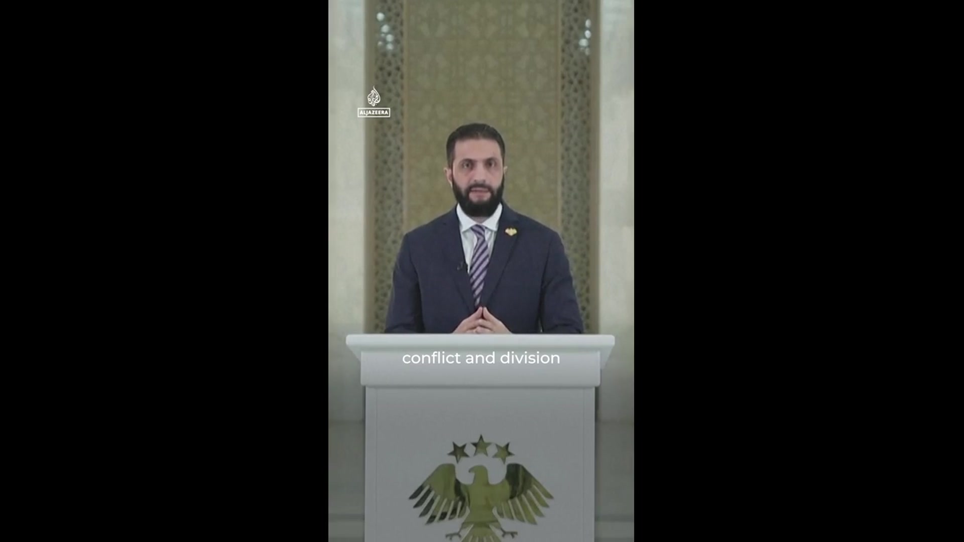 'Video thumbnail for Syria’s al-Sharaa accuses Israel of ‘sowing division’ after attacks'