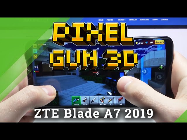 Video thumbnail for Gameplay of Pixel Gun 3D on ZTE Blade A7 2019 – Efficiency Test