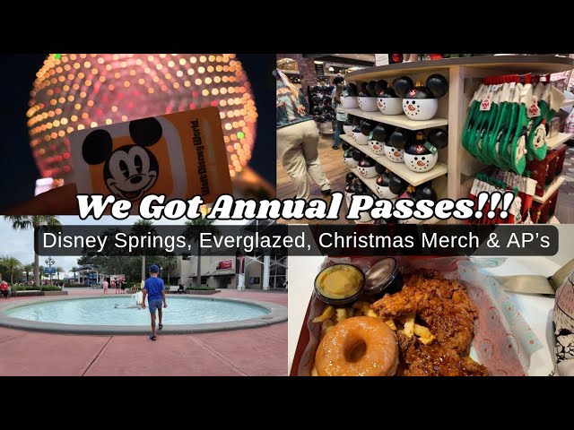Video thumbnail for Disney Springs, Annual Pass Purchase, Everglazed & Christmas Merch Shopping! | Disney Family Vlog
