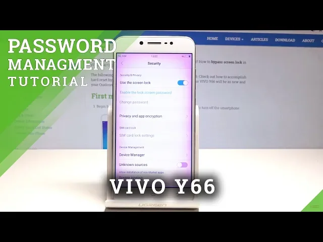 Video thumbnail for How to Set Up Lock Screen in VIVO Y66 - Add Password