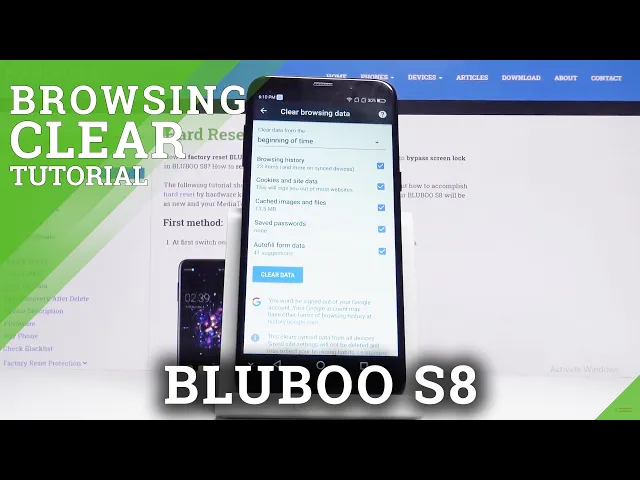 Video thumbnail for How to Clear Browsing Data in BLUBOO S8 – Delete Browsing History