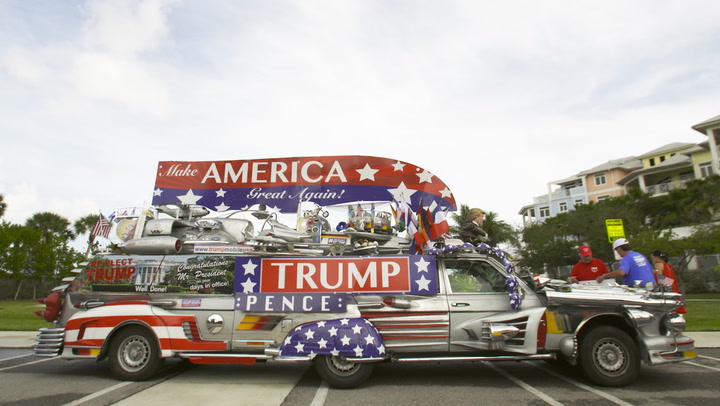 Video thumbnail for Super-Fans Builds A Trump Mobile