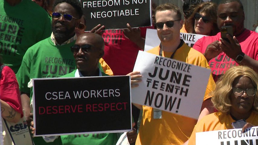 Video thumbnail for Hundreds rally to make Juneteenth an officially recognized holiday in Nassau County