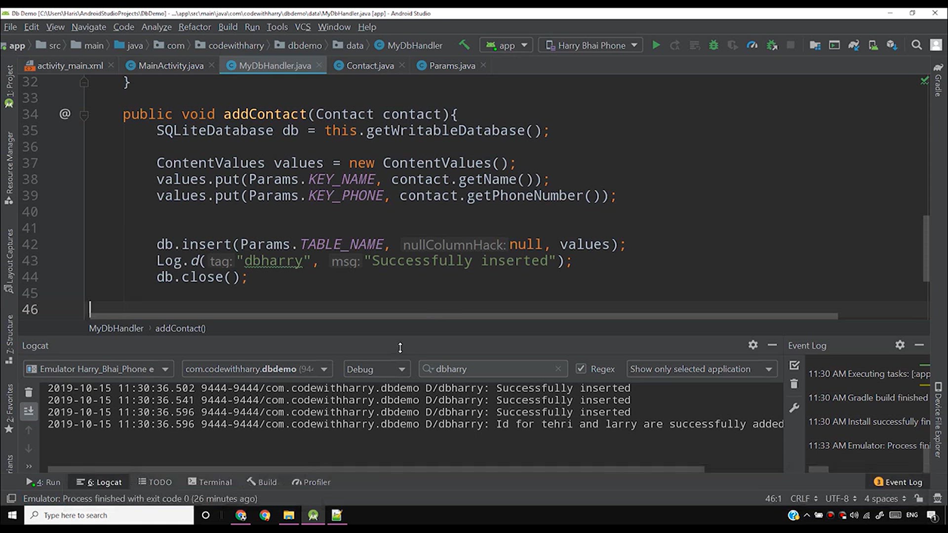 'Video thumbnail for SQLite Android CRUD_ Fetching all Contacts _ Android Tutorials in Hindi #27'