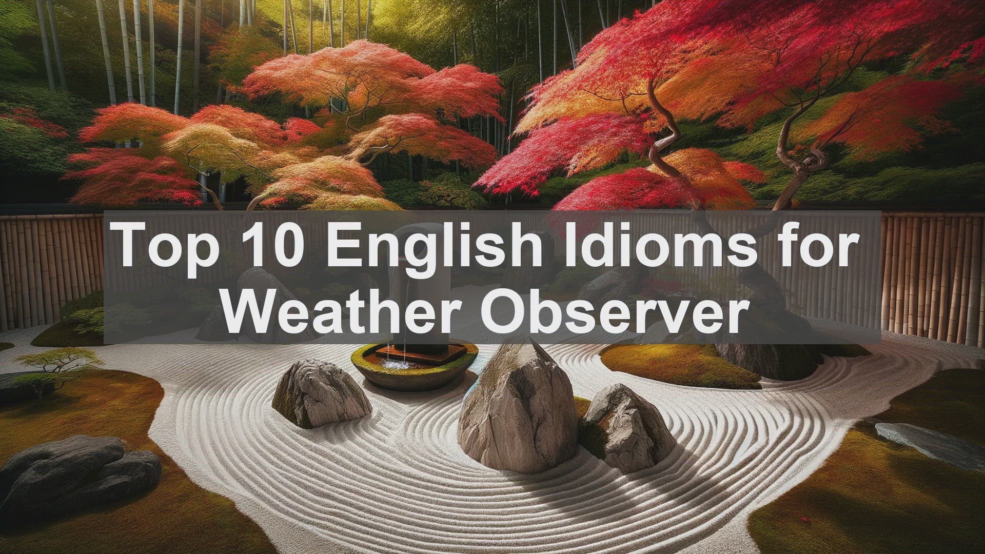 'Video thumbnail for Top 10 English Idioms for Weather Observer'
