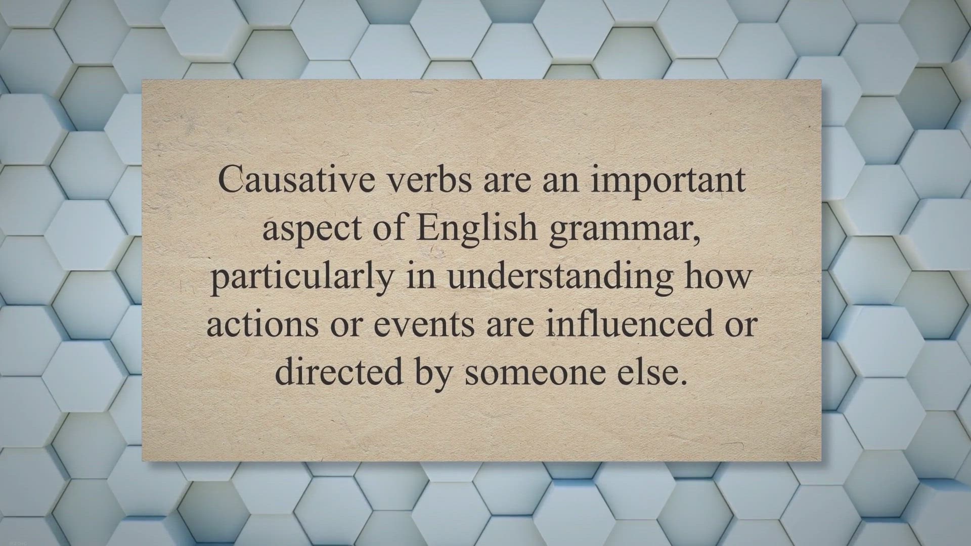 'Video thumbnail for Causative Verbs'