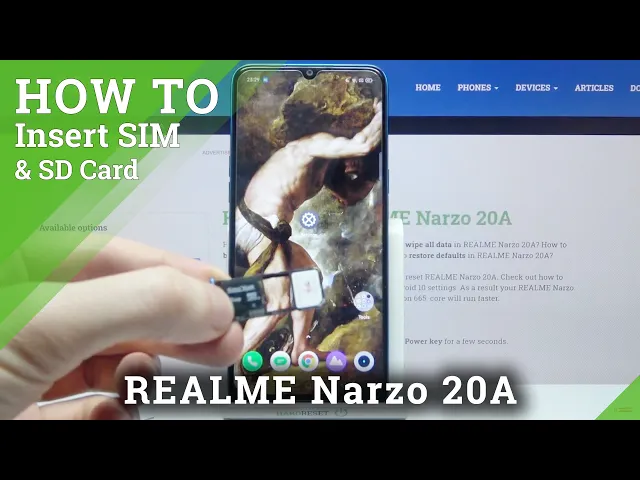 Video thumbnail for REALME Narzo 20A - How to Insert Nano SIM & Micro SD Cards