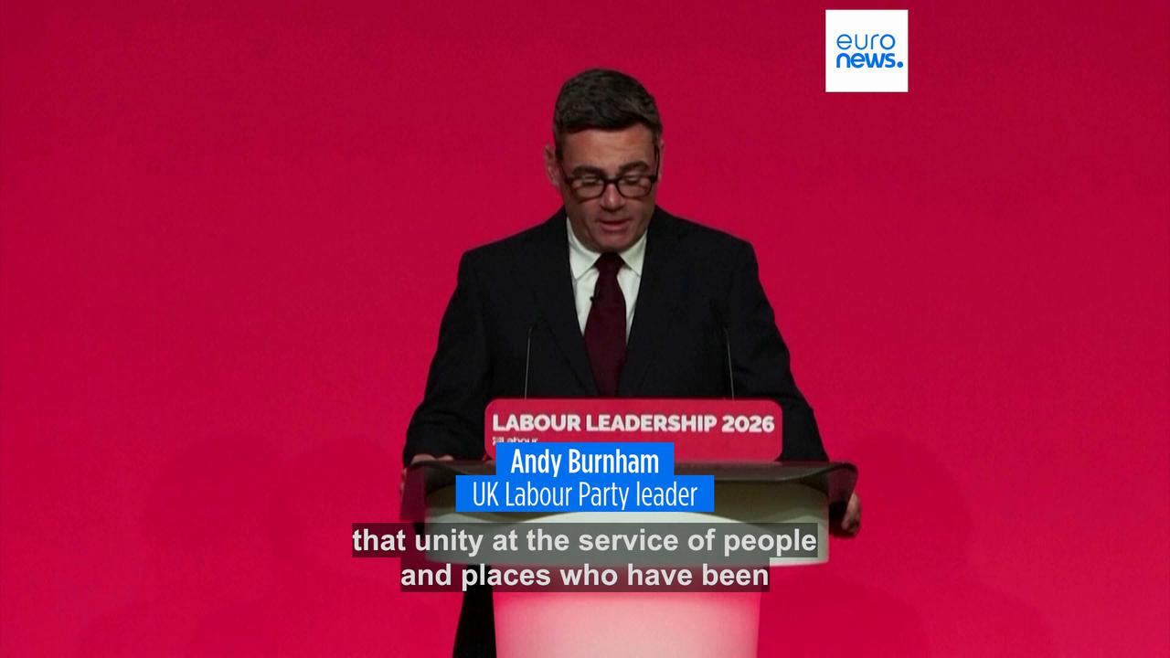 Video thumbnail for Andy Burnham makes first speech as new Labour leader