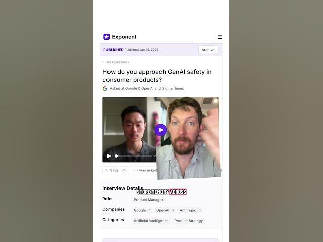 Video thumbnail for AI PM Interview Question