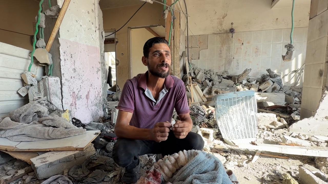 Video thumbnail for Israeli attack on Gaza kills three-member family, including pregnant woman.