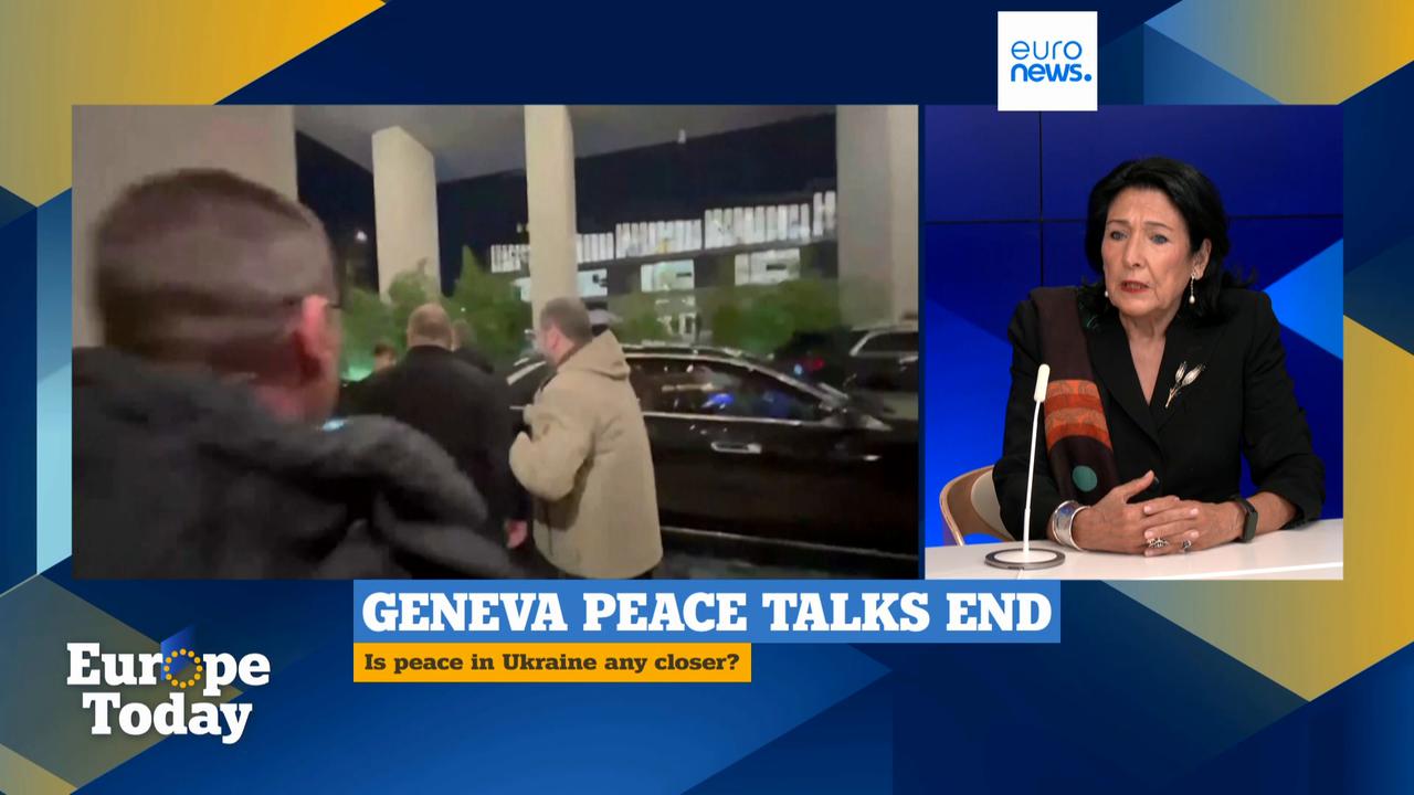 Video thumbnail for Putin 'never wants' peace, Georgia's Zourabichvili tells Euronews