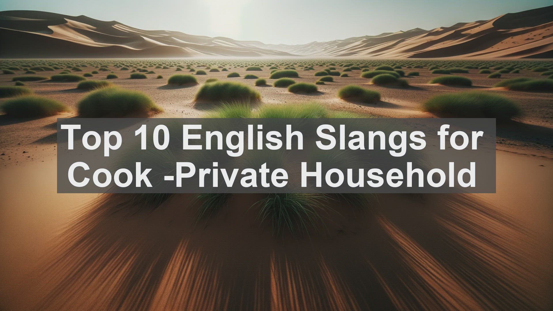 'Video thumbnail for Top 10 English Slangs for Cook Private Household'