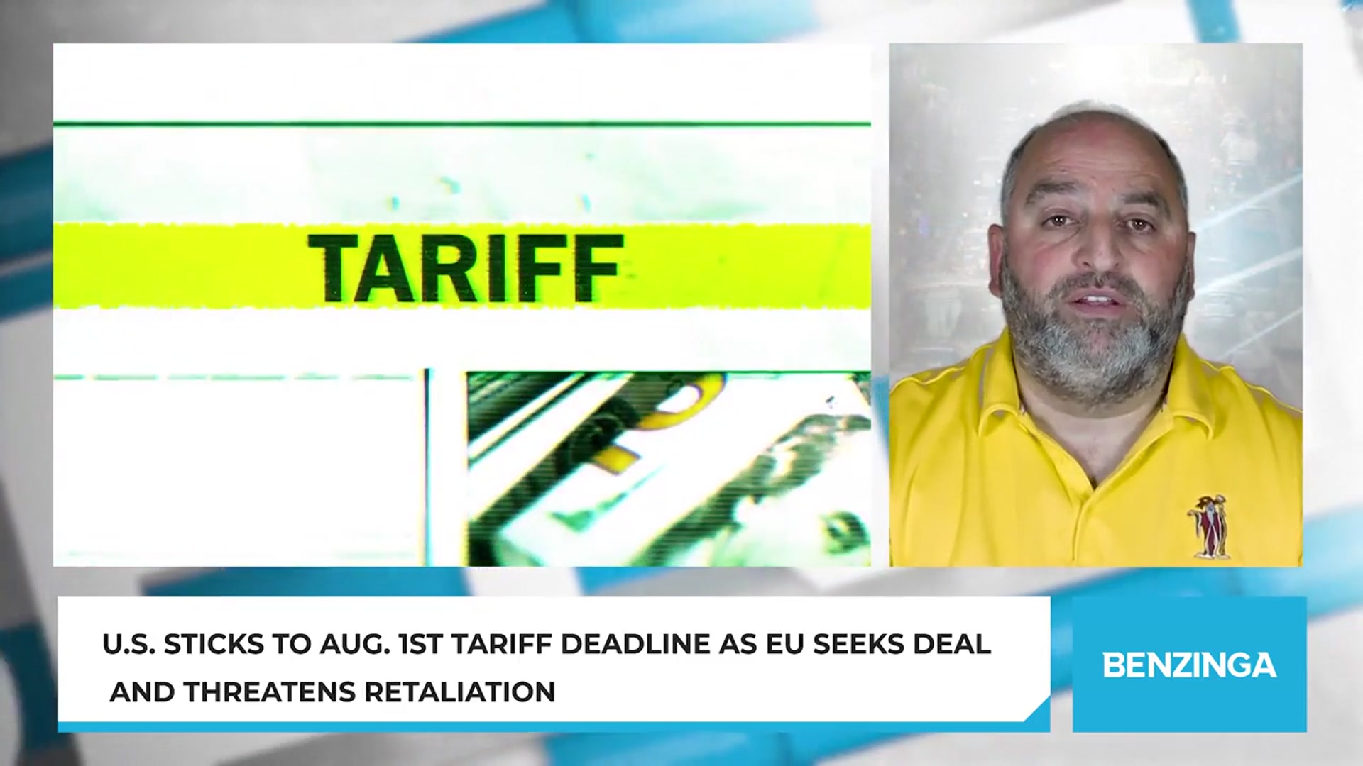 'Video thumbnail for U.S. Sticks To Aug. 1st Tariff Deadline As EU Seeks Deal And Threatens Retaliation'