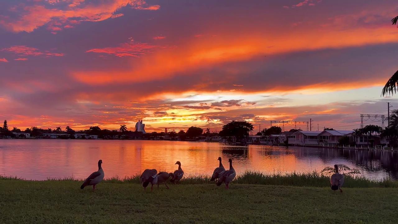 Video thumbnail for US: Vivid Sunset Sky After Thunderstorms in Dania Beach.