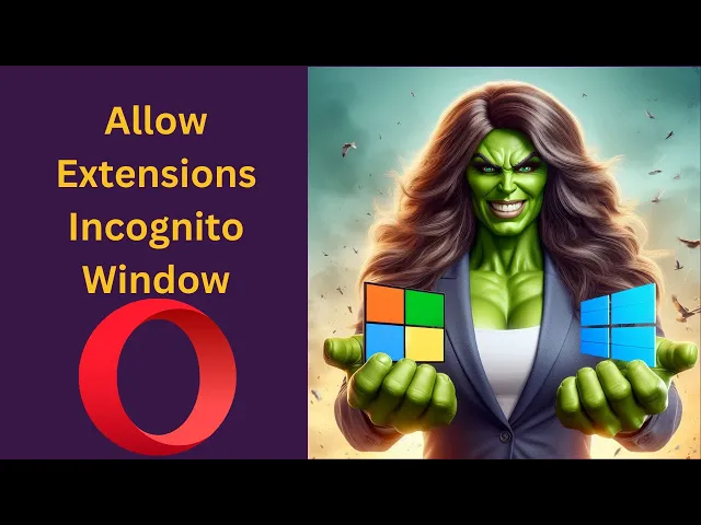 'Video thumbnail for How to Allow Extensions in Private (Incognito) Windows in Opera on Windows 11 or 10 | GearUpWindows'
